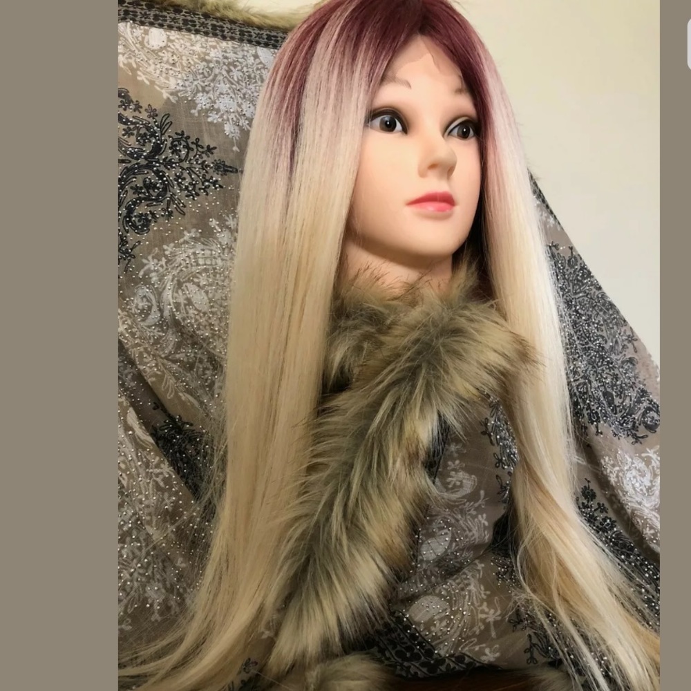 360 Lace Wig Brazilian Human Hair Blonde Ombre